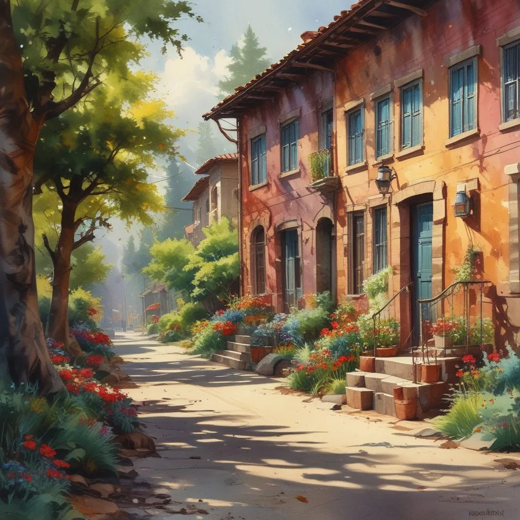 Как нарисовать пейзаж акварелью для начинающих шаг за шагом.