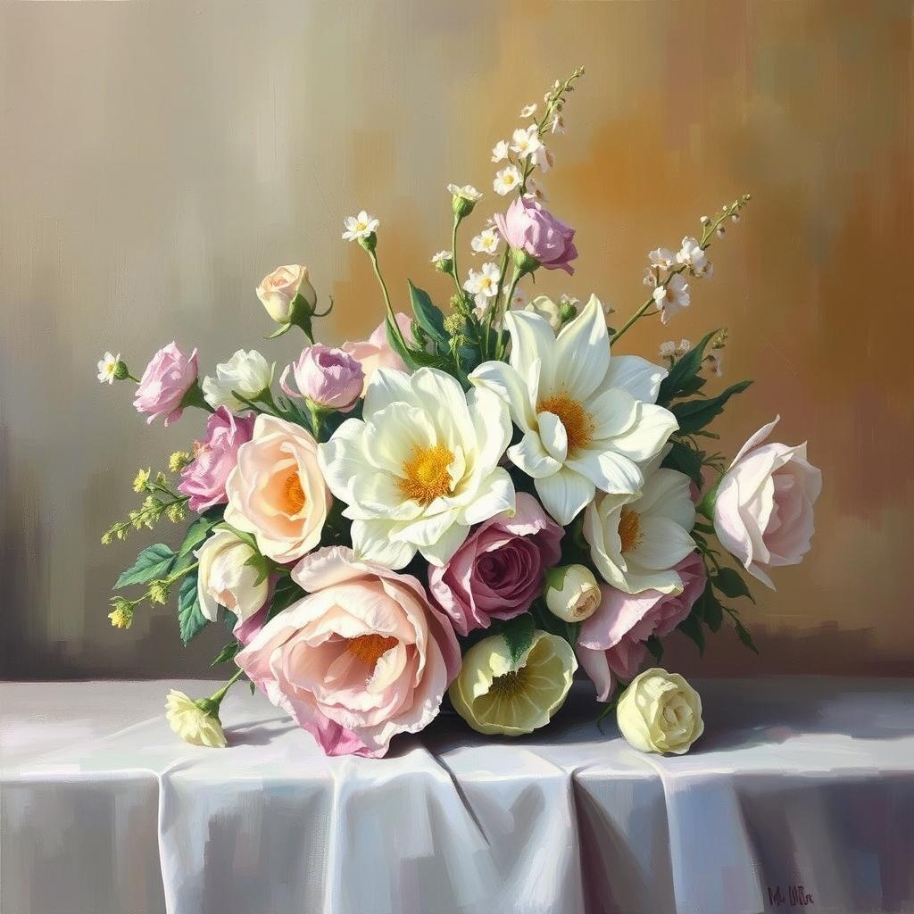 Цветы в нежном свете