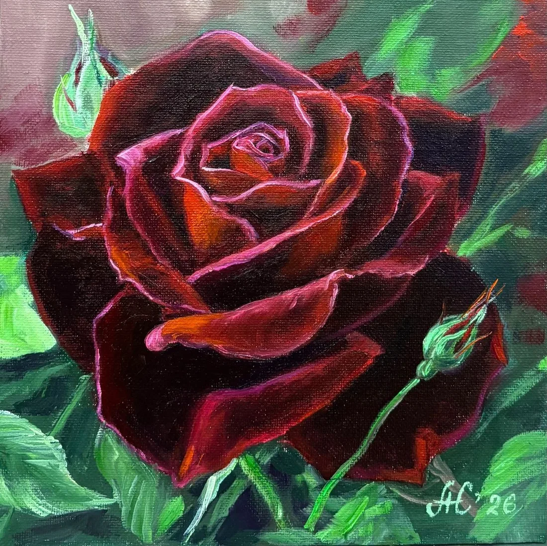 Картина «"Бархат розы"» — Алёна Скипина, Натюрморт, аукцион Artstore