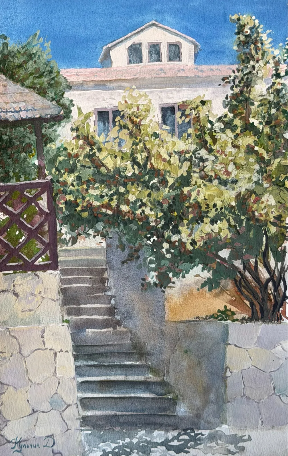 Картина «Бахчисарайский дворик» — Дмитрий Кульчик, Пейзаж, аукцион Artstore