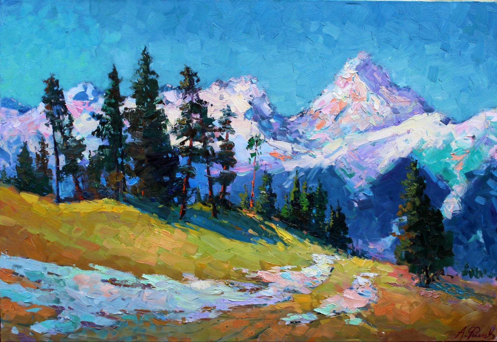 Картина «Весна в горах Архыза» — Александр Геннадьевич, Пейзаж, аукцион Artstore