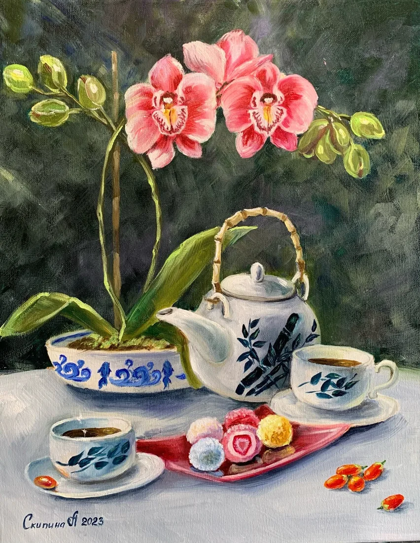 Картина «"Восточное чаепитие"» — Алёна Скипина, Натюрморт, аукцион Artstore