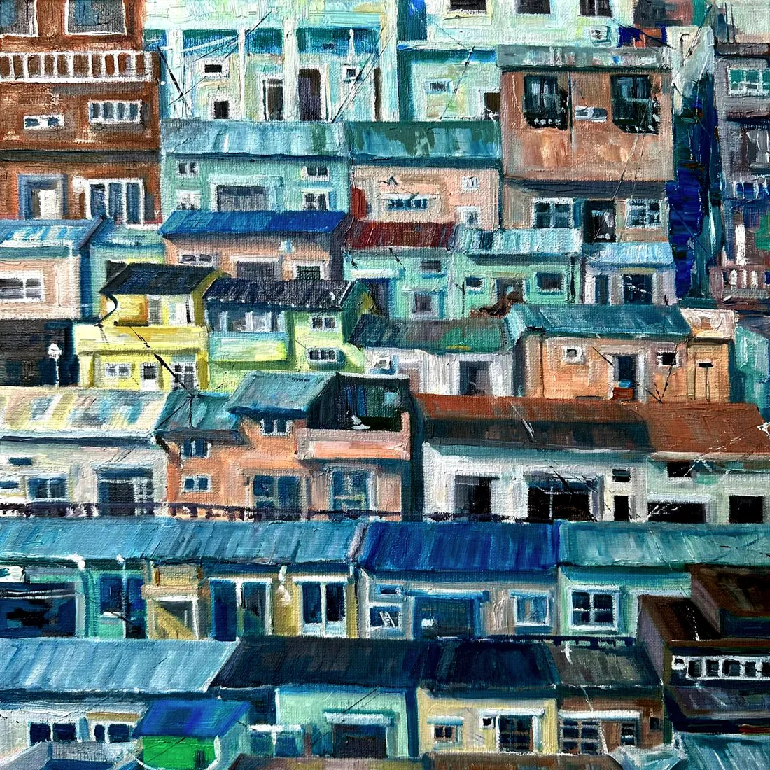 Картина «Вид на деревню Камчхон» — Ксения Ельчанинова, Пейзаж, аукцион Artstore