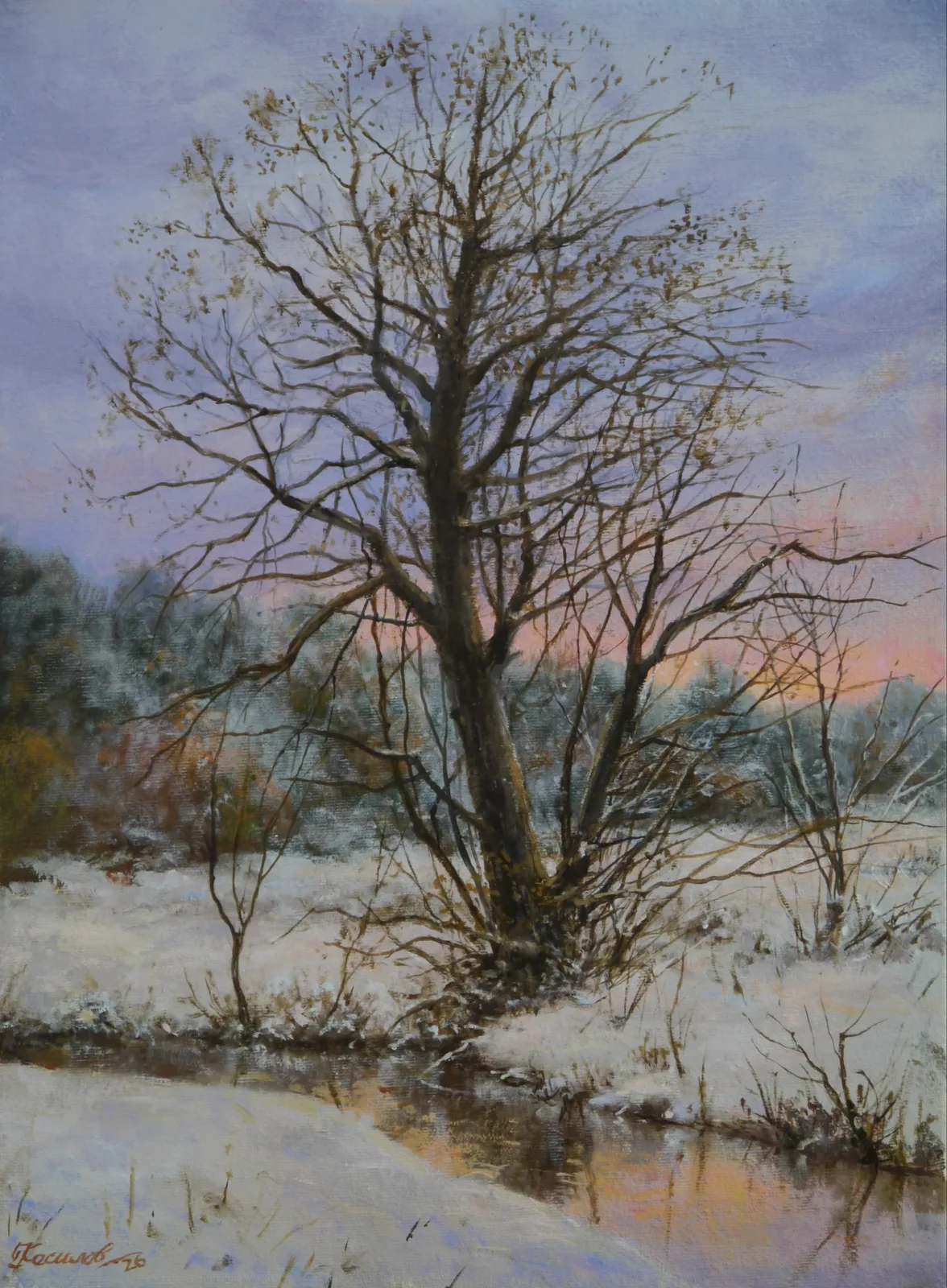 Картина «Зимний ручей» — Сергей Косилов, Пейзаж, аукцион Artstore