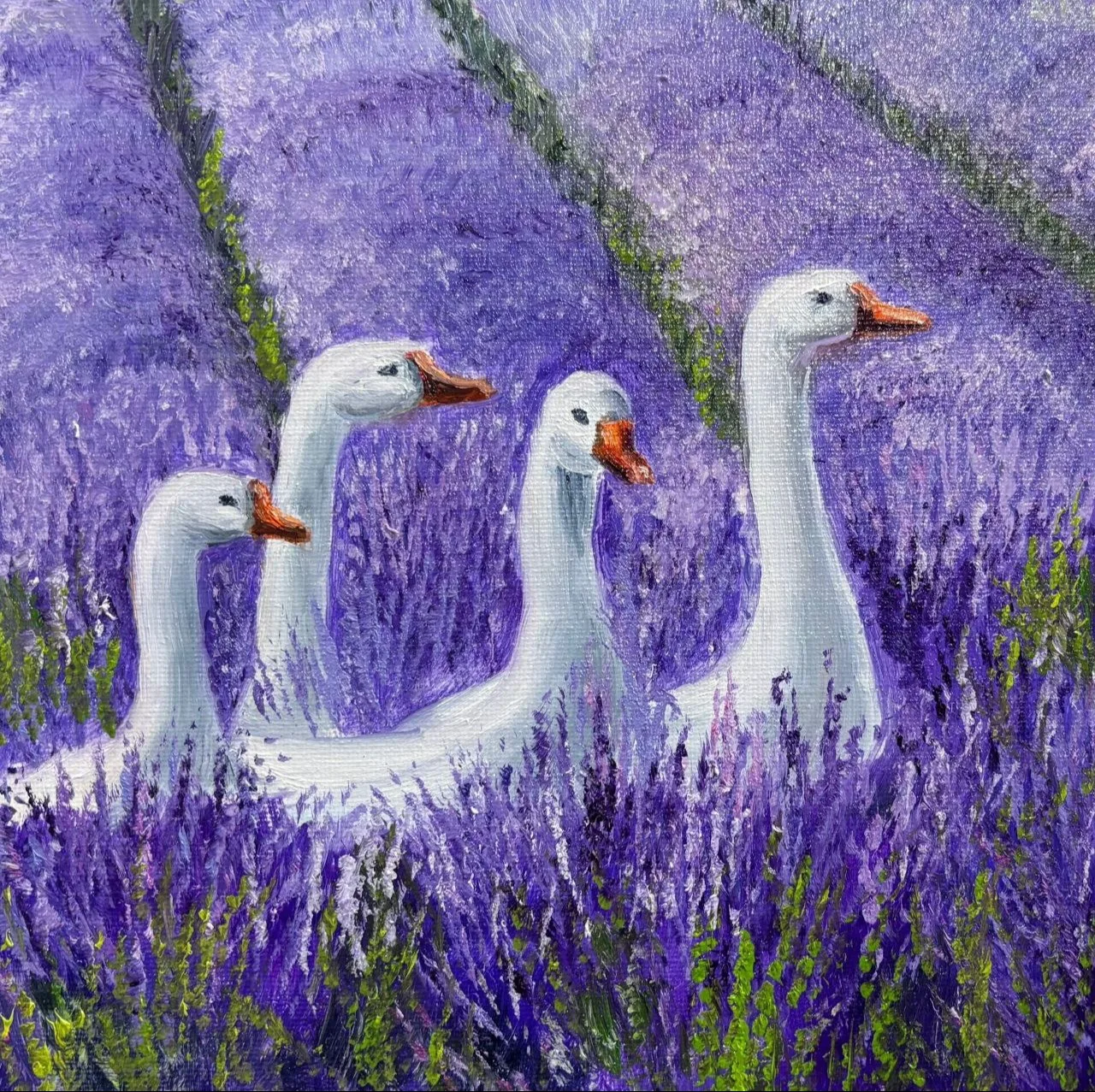 Картина «"Лавандовый путь"» — Алёна Скипина, Анималистика, аукцион Artstore