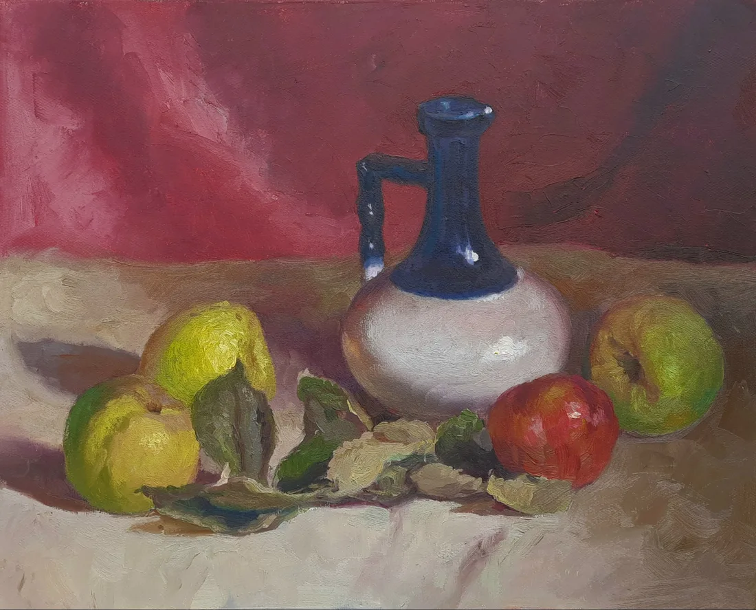 Картина «Натюрморт с яблоками» — Владимир Рыженко, Натюрморт, аукцион Artstore