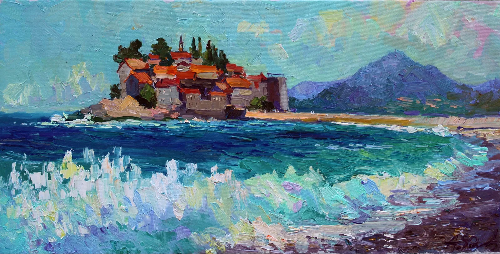 Картина «Остров Святого Стефана» — Александр Геннадьевич, Пейзаж, аукцион Artstore