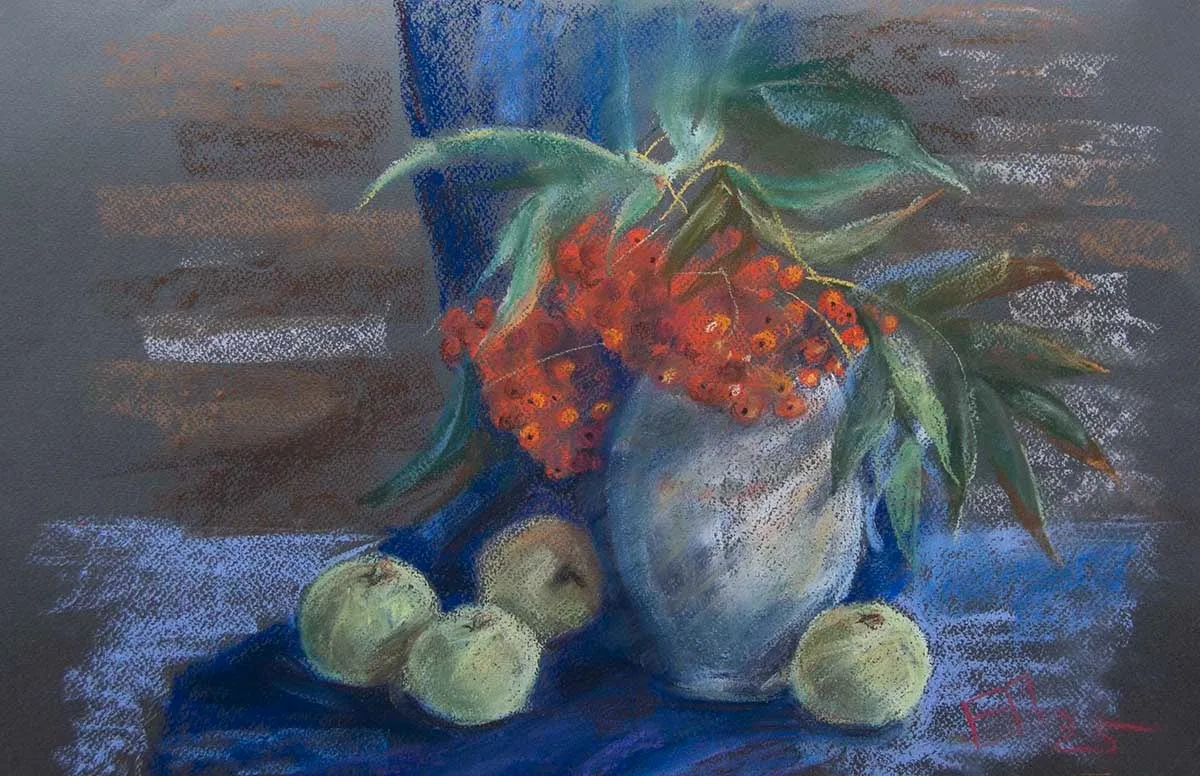 Картина «Натюрморт с рябиной» — Елена Пантелеева, Натюрморт, аукцион Artstore