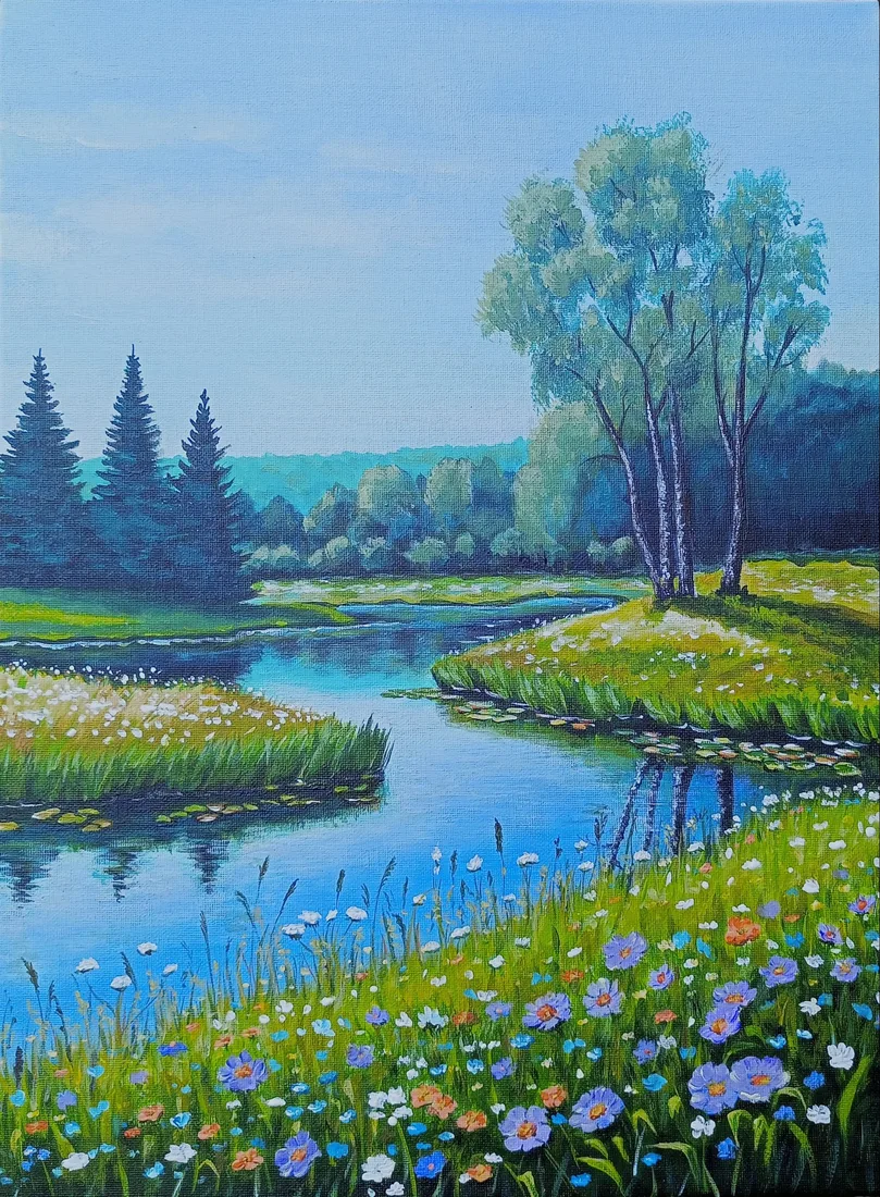 Картина «"Тихая заводь"» — Светлана Кижаева, Пейзаж, аукцион Artstore