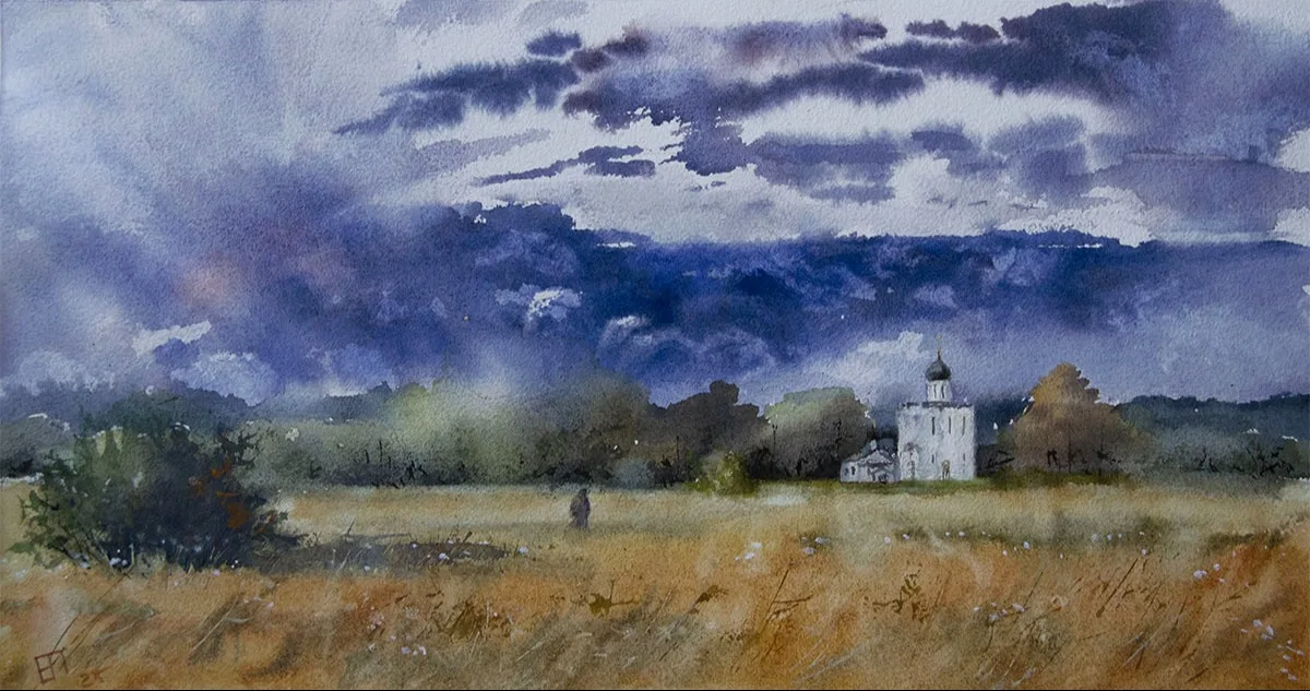 Картина «В ожидании дождя» — Елена Пантелеева, Пейзаж, аукцион Artstore