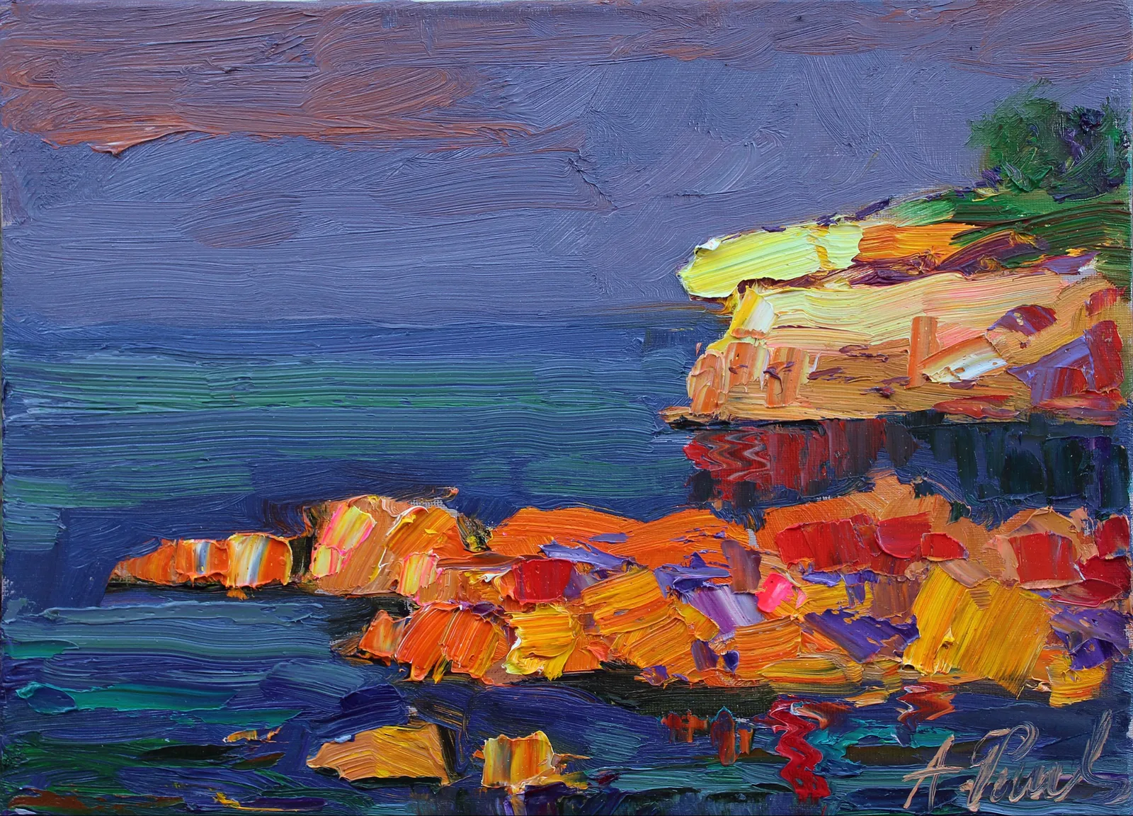 Картина «Яркий вечер» — Александр Геннадьевич, Пейзаж, аукцион Artstore