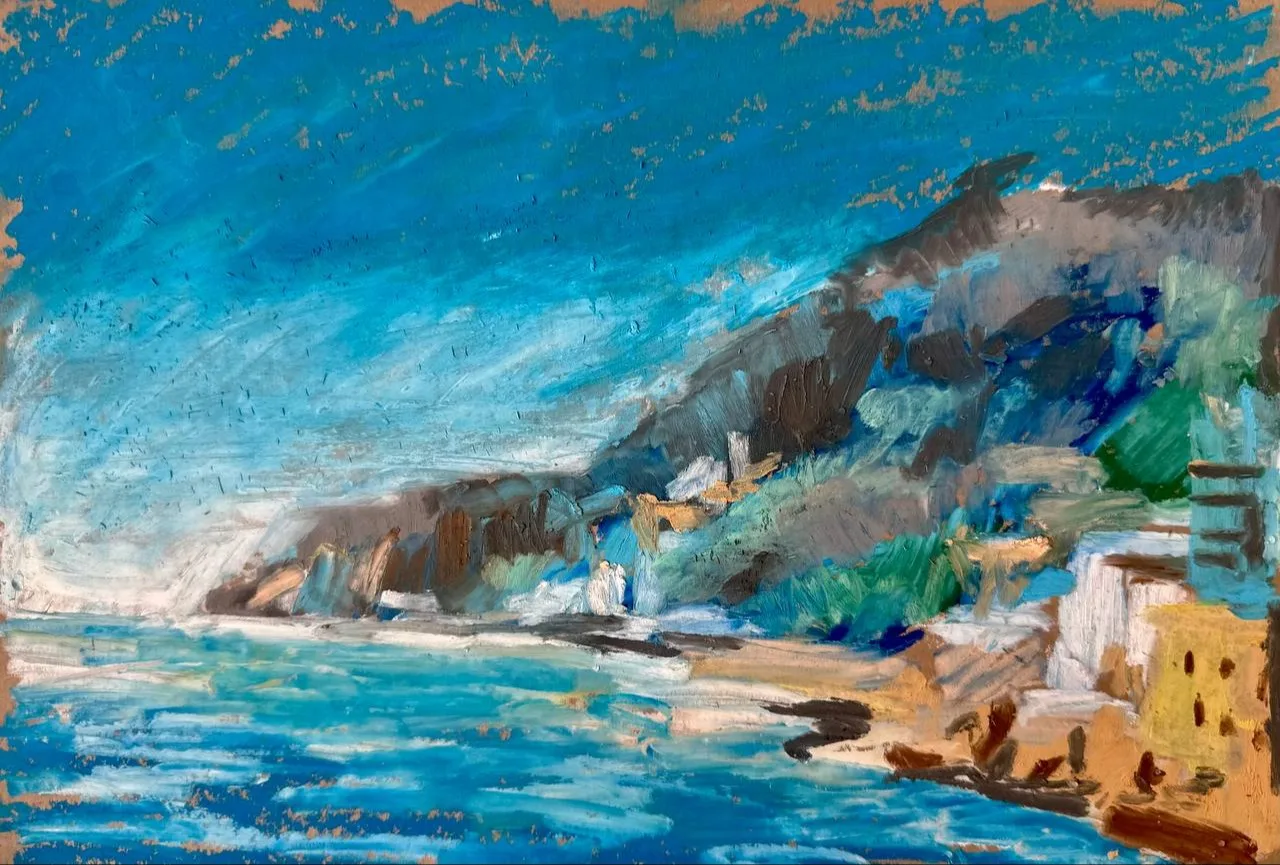 Картина ««Ялта. Берег.»» — Ксения Ельчанинова, Пейзаж, аукцион Artstore