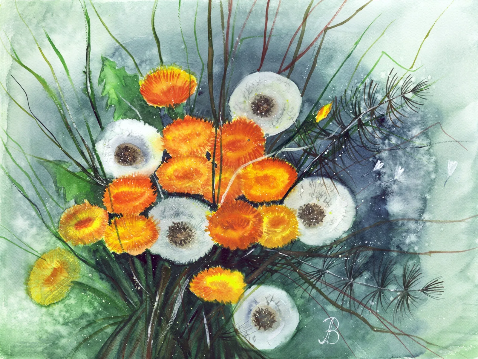 Картина «Букет из одуванчиков» — Алла Валежина, Натюрморт, аукцион Artstore