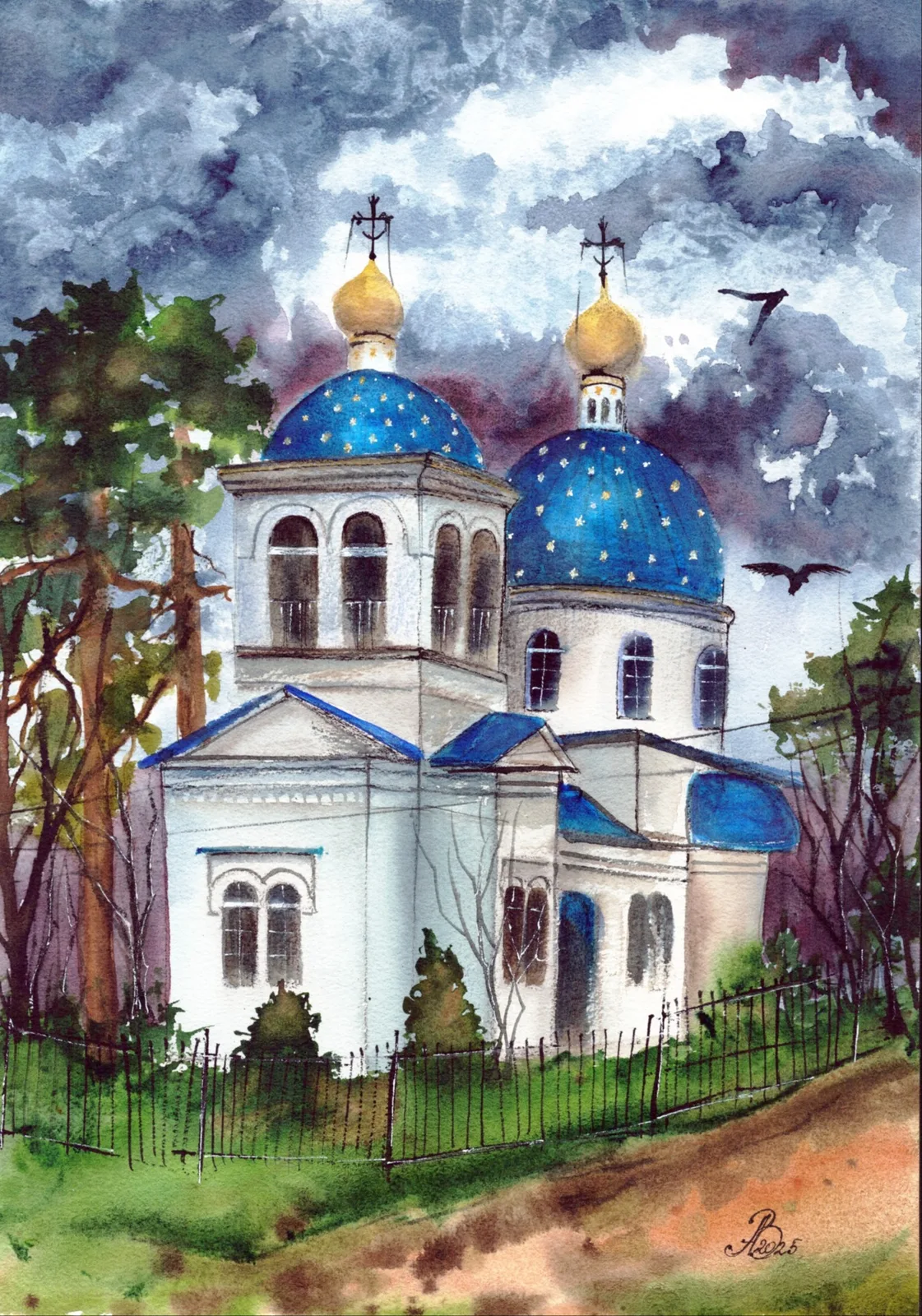 Картина «Храм в Горке» — Алла Валежина, Пейзаж, аукцион Artstore