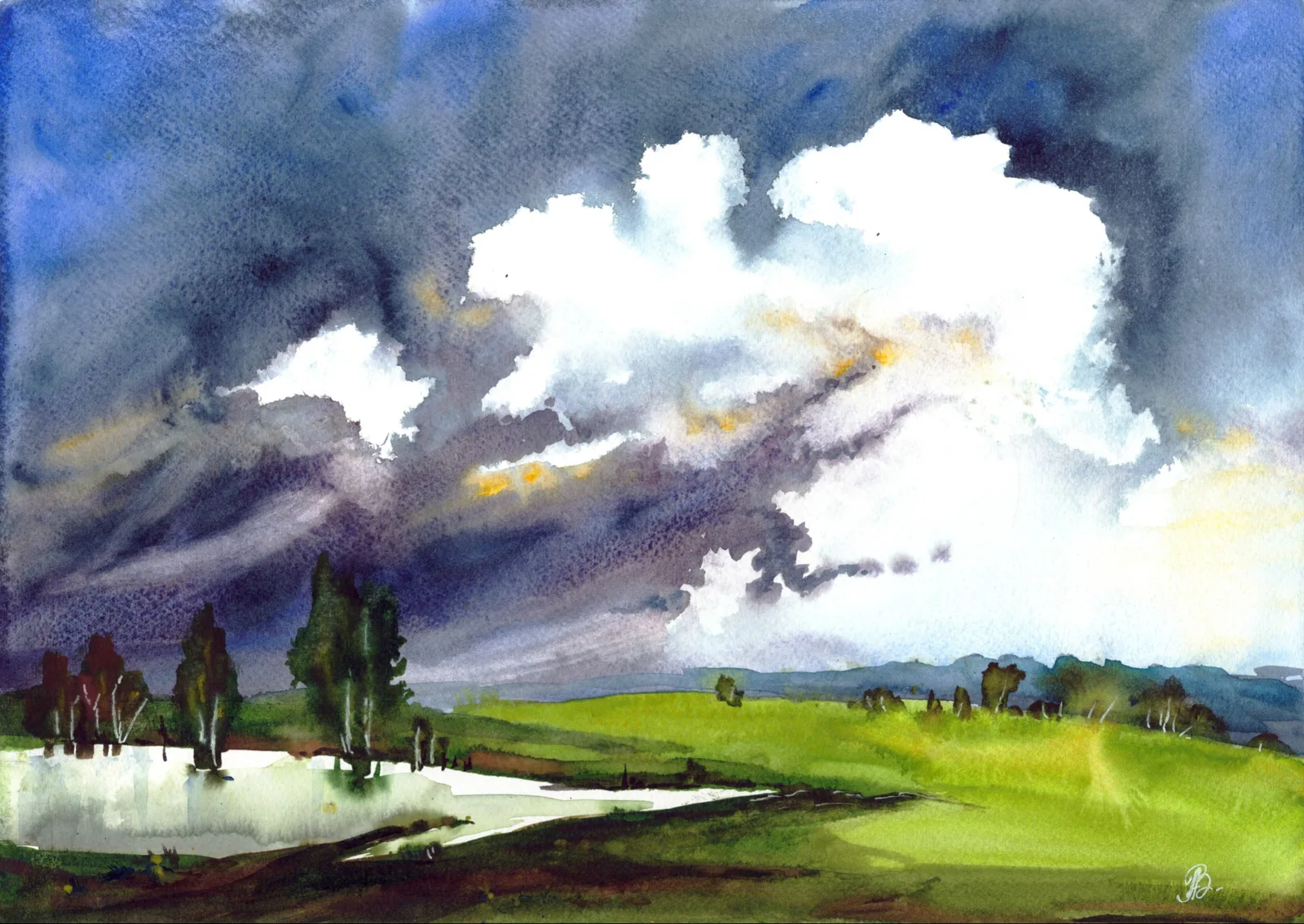 Картина «После грозы» — Алла Валежина, Пейзаж, аукцион Artstore