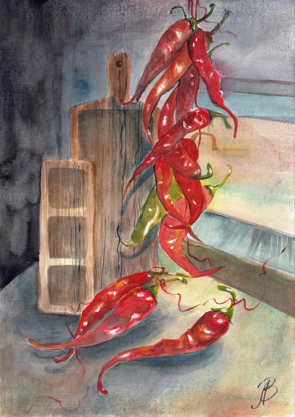 Картина «Бабушкины перцы» — Алла Валежина, Натюрморт, аукцион Artstore