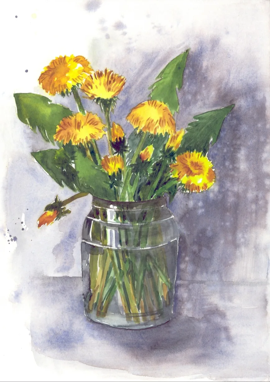 Картина «Одуванчики» — Алла Валежина, Натюрморт, аукцион Artstore