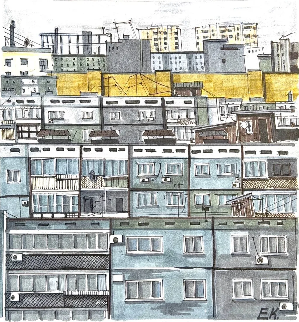 Картина «Панельки» — Ксения Ельчанинова, Пейзаж, аукцион Artstore