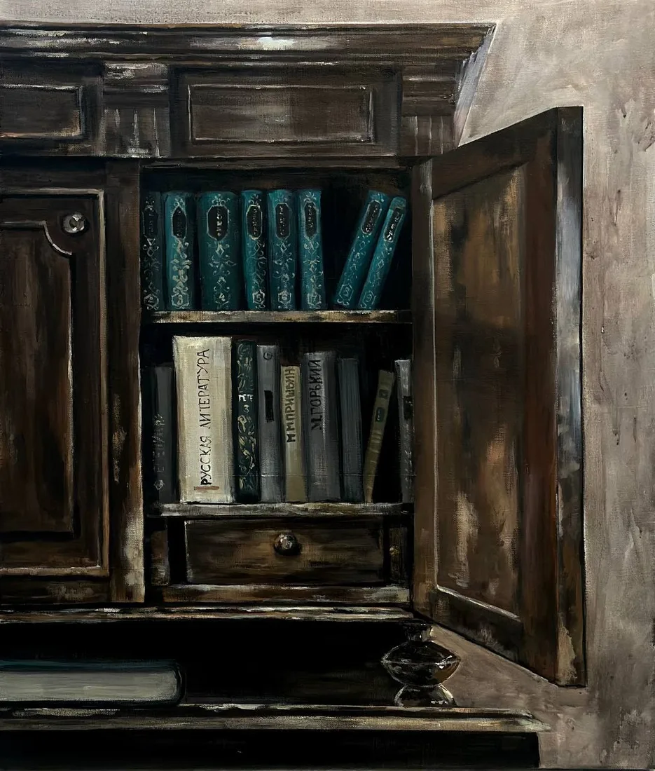 Картина «Шкаф с книгами» — Ксения Ельчанинова, Натюрморт, аукцион Artstore