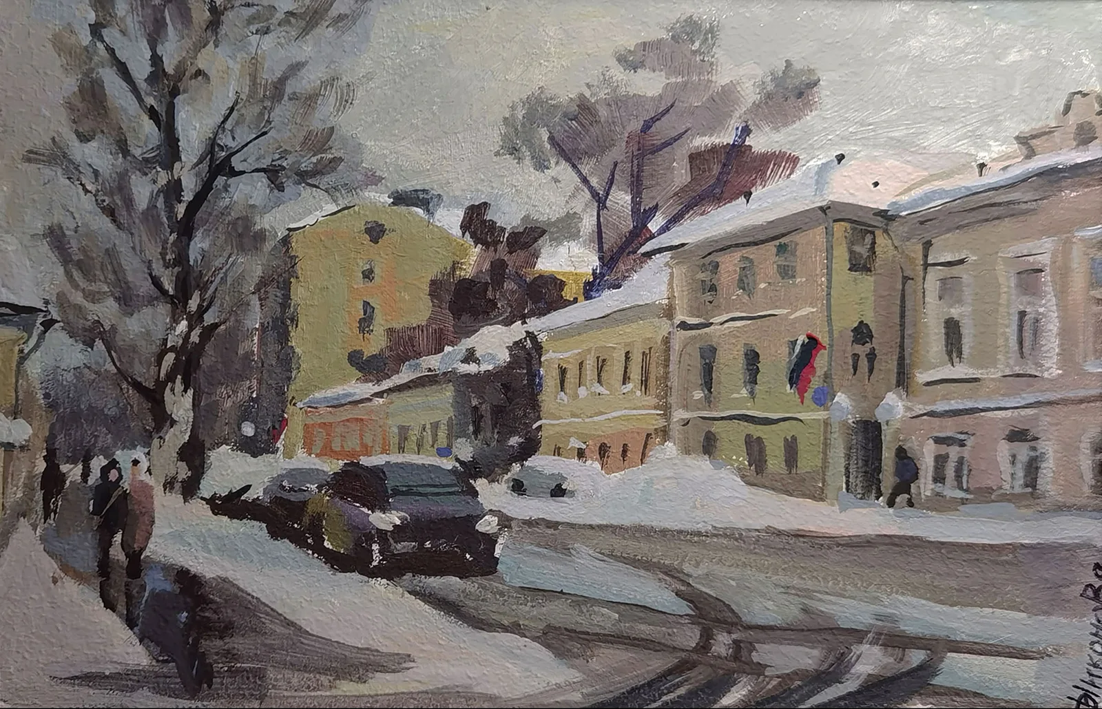 Картина «Московская зима» — Ольга Никонова, Городской пейзаж, аукцион Artstore