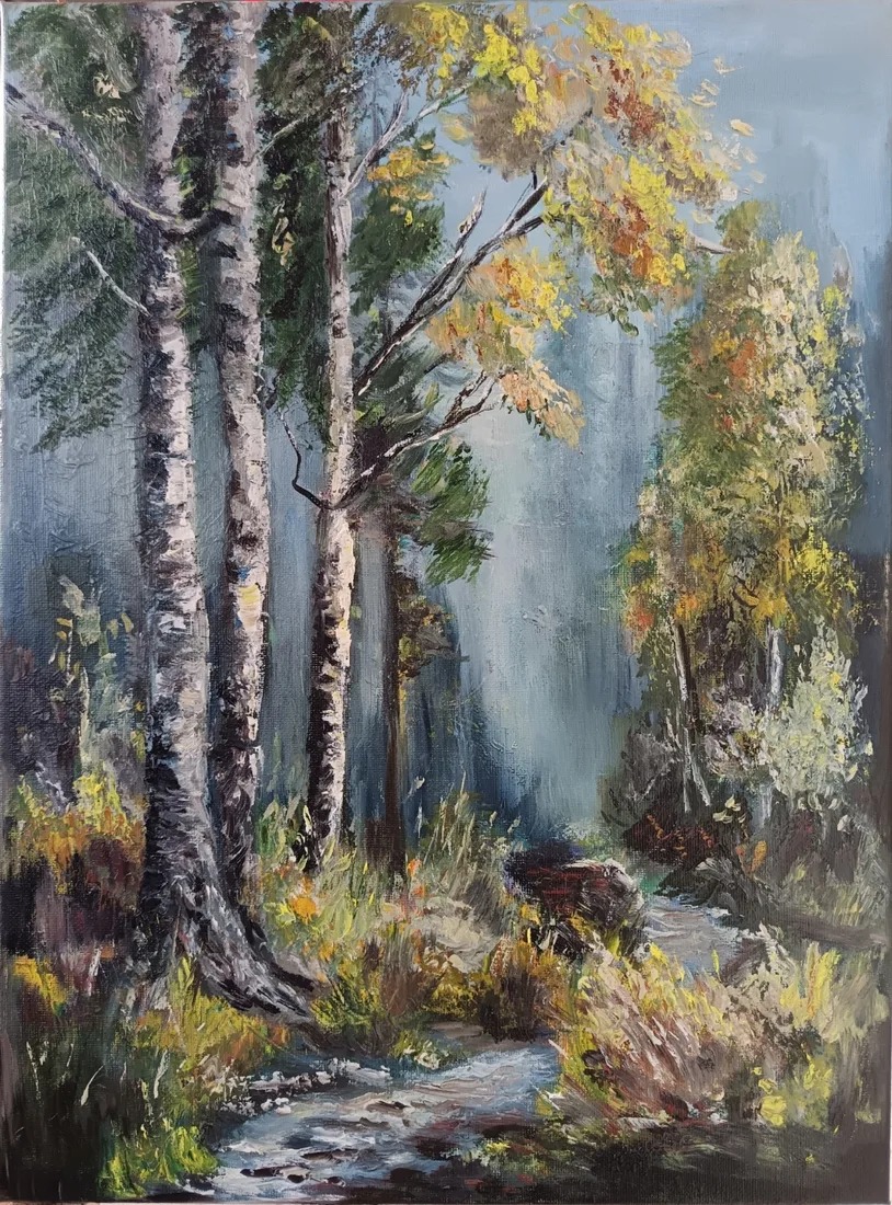 Картина «"Осенние берёзы"» — Валерия Жидких, Пейзаж, аукцион Artstore