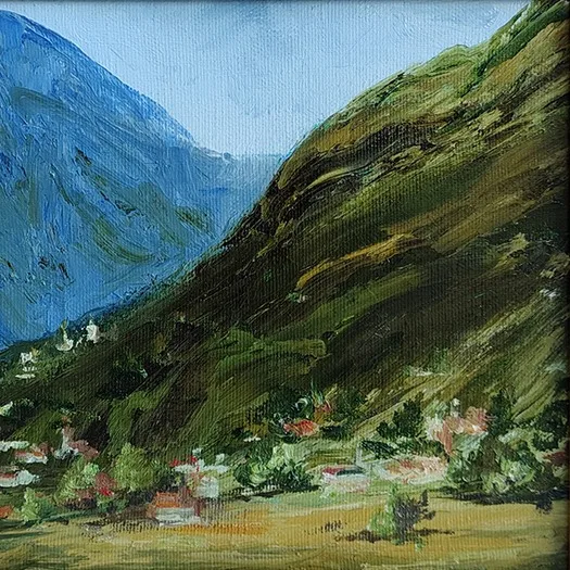 Картина «Картина с горным пейзажем» — Мария Лукашевич, Пейзаж, аукцион Artstore