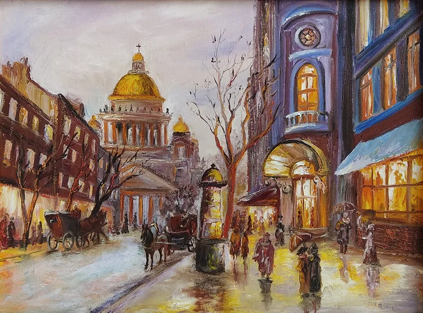 Картина «Вернуться в прошлое, Питер.» — Мария Лукашевич, Городской пейзаж, аукцион Artstore
