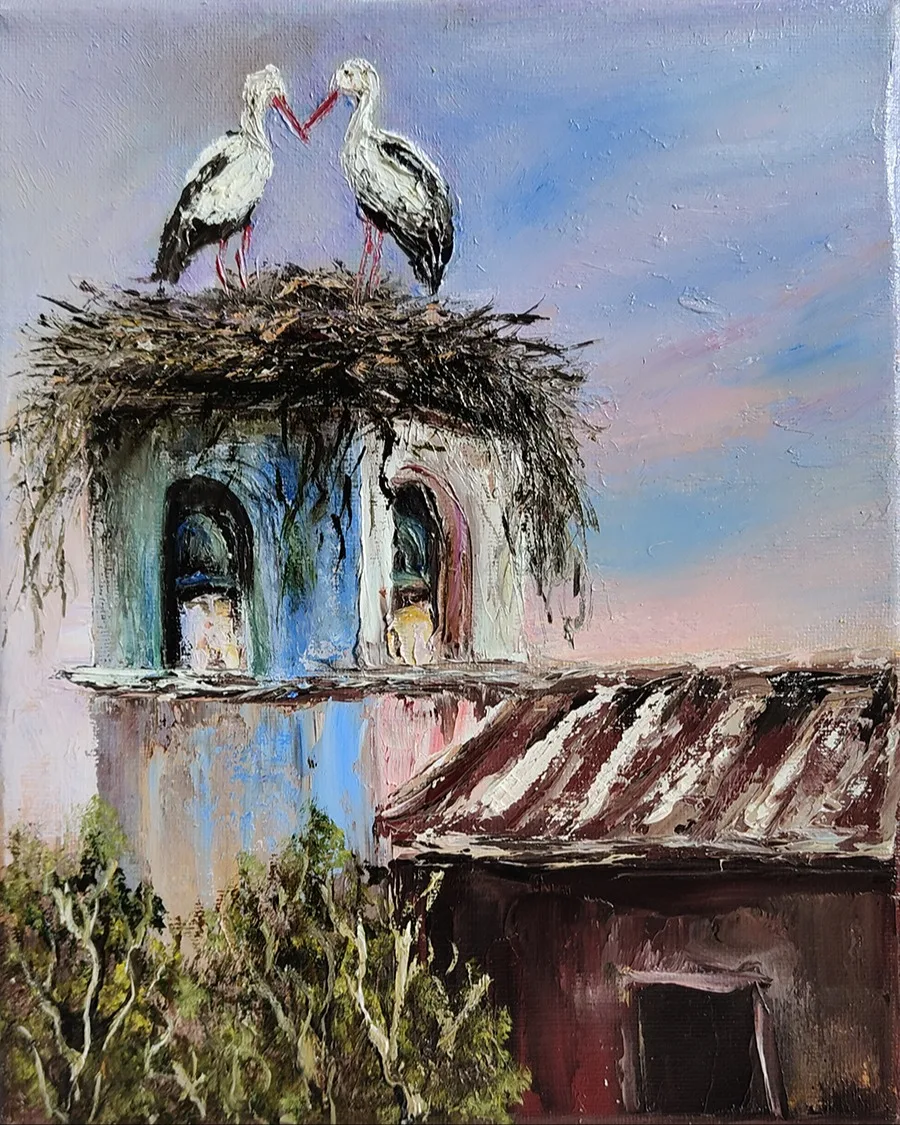 Картина «Аисты» — Мария Лукашевич, Пейзаж, аукцион Artstore