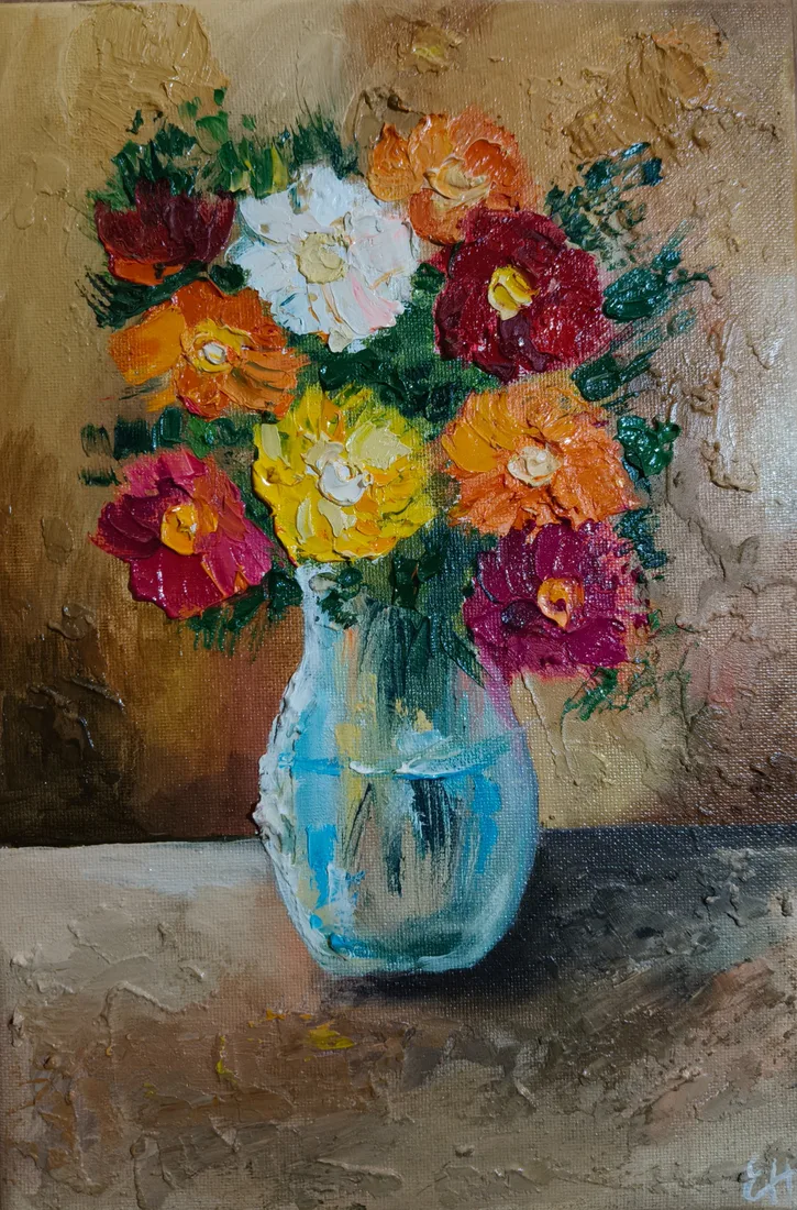 Картина «Цветы в вазе» — Елена Новицкая, Натюрморт, аукцион Artstore