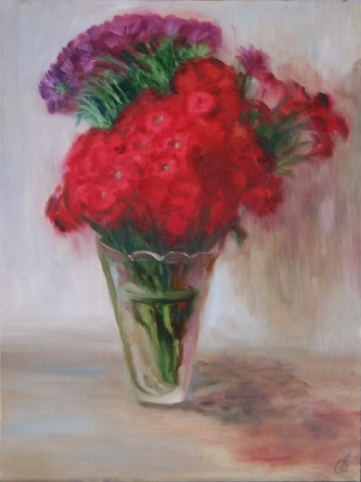 Картина «Рожок хризантем» — Дина Смольникова, Натюрморт, аукцион Artstore