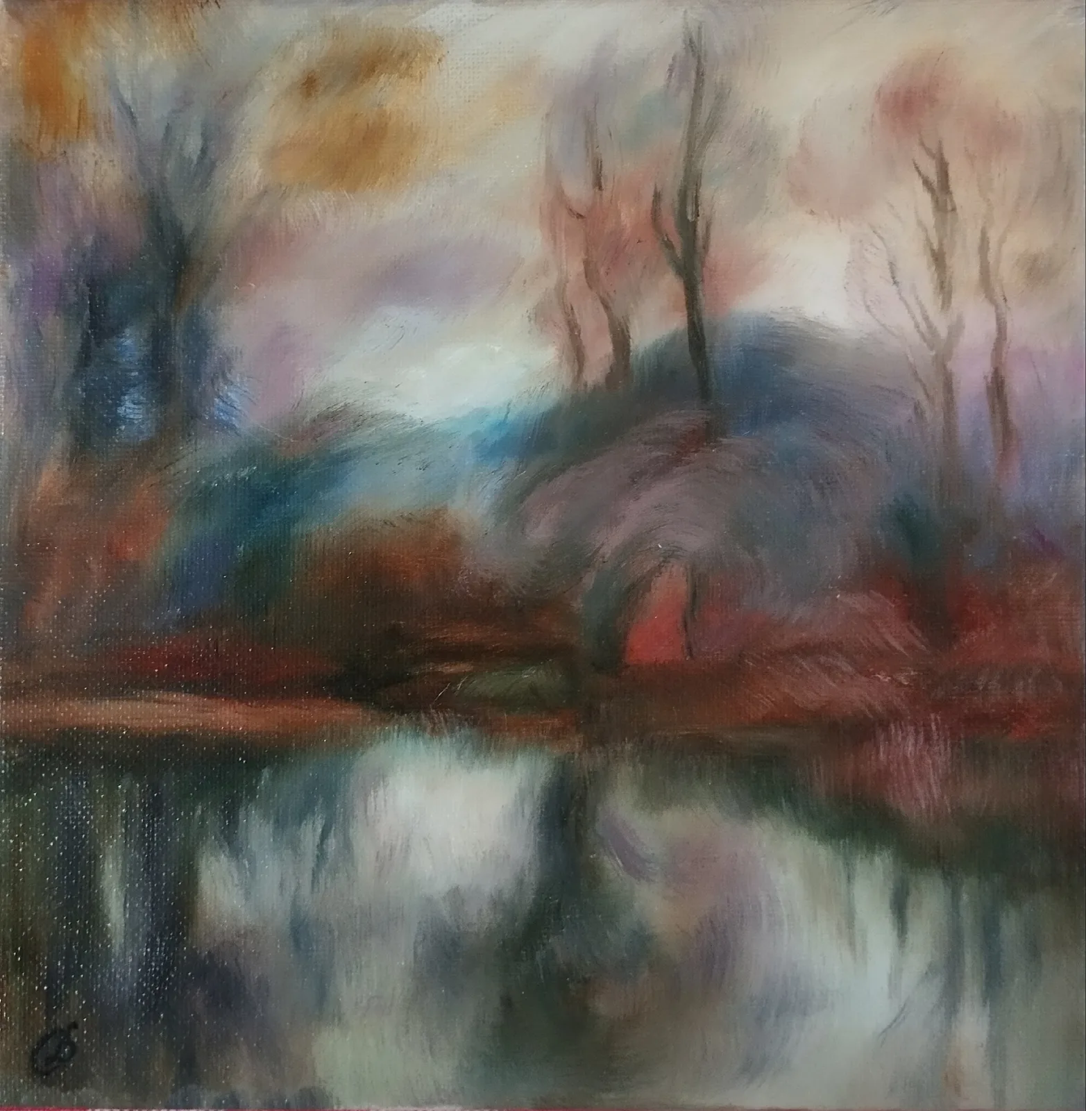 Картина «Уж небо осенью дышало» — Дина Смольникова, Пейзаж, аукцион Artstore