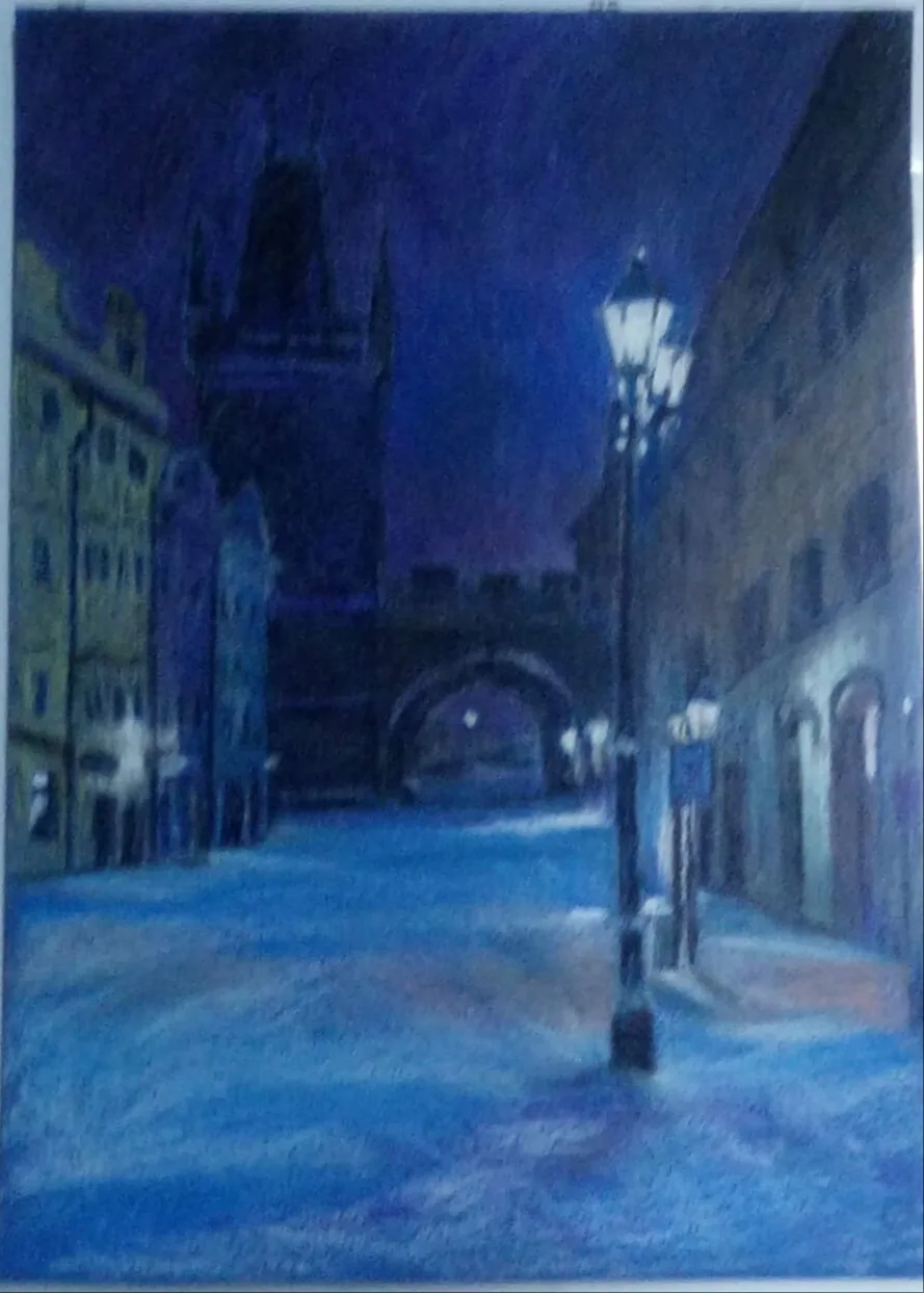 Картина «Ночь, улица....» — Ирина Куницина, Пейзаж, аукцион Artstore