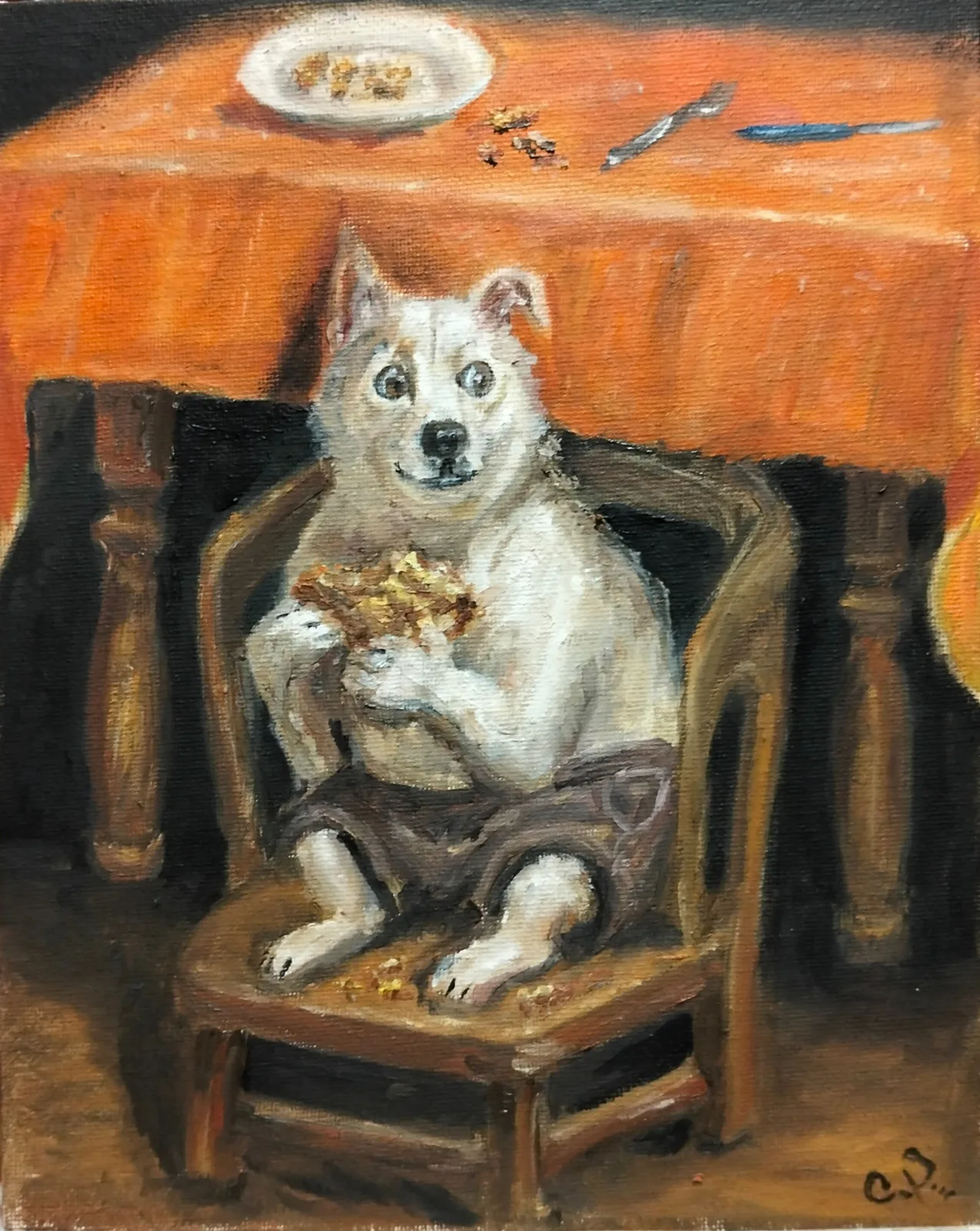 Картина «Шарик и пицца» — Светлана Рихард, Анималистика, аукцион Artstore