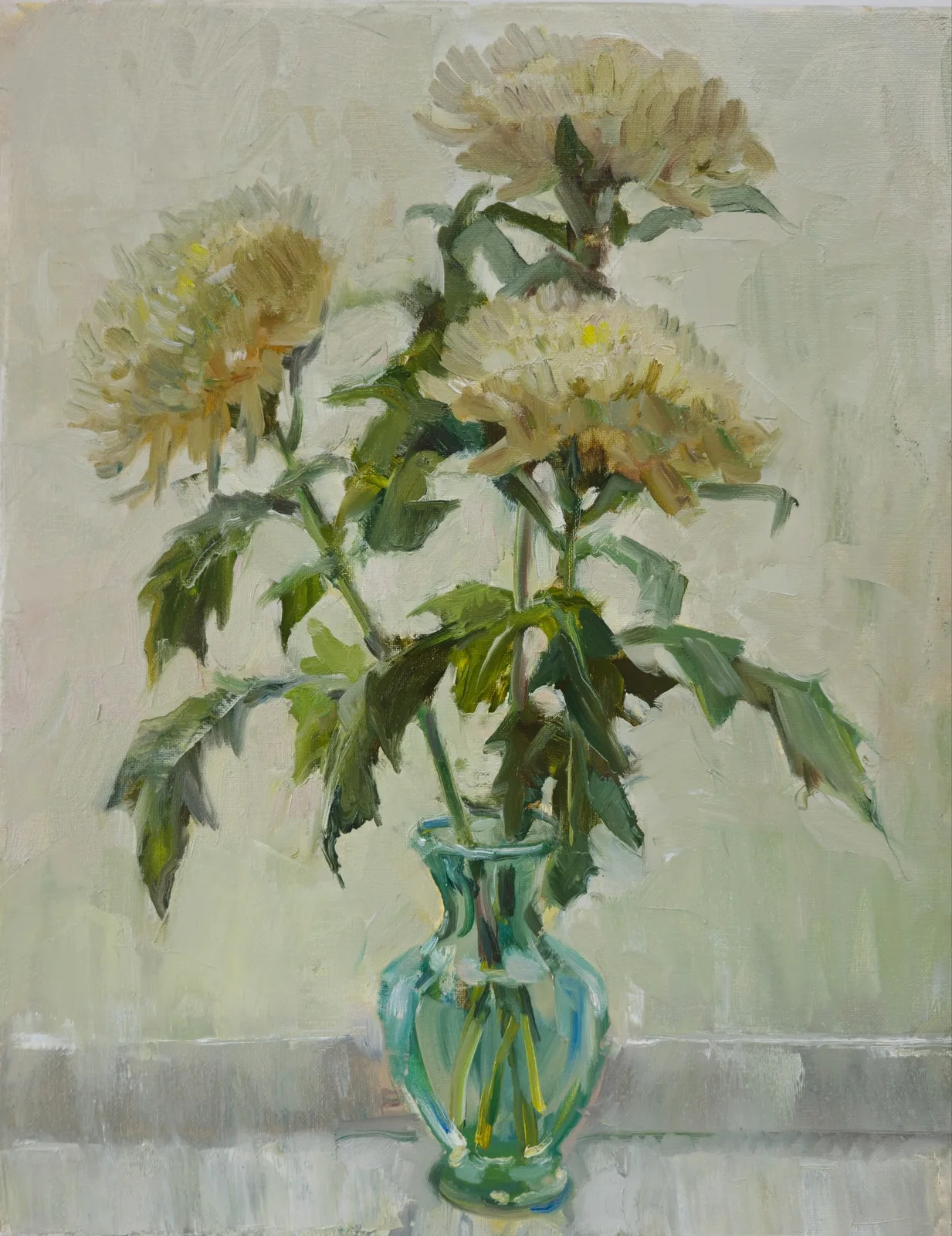 Картина «Хризантемы» — Светлана Родионова, Натюрморт, аукцион Artstore