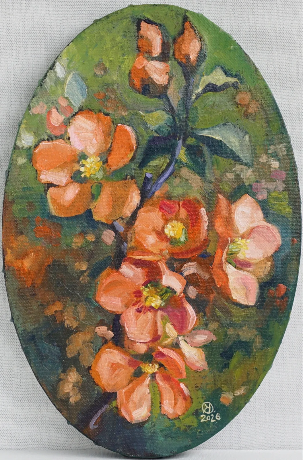Картина «Цветущая айва» — Ольга Коняева, Пейзаж, аукцион Artstore