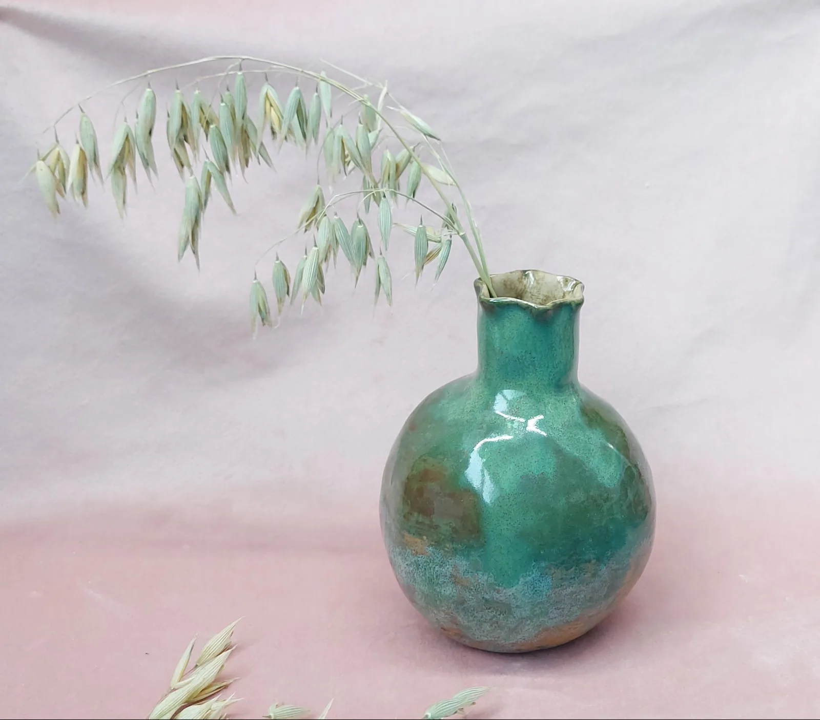 Картина «Ваза круглая зелёная» — Светлана Бусе, Керамика, аукцион Artstore