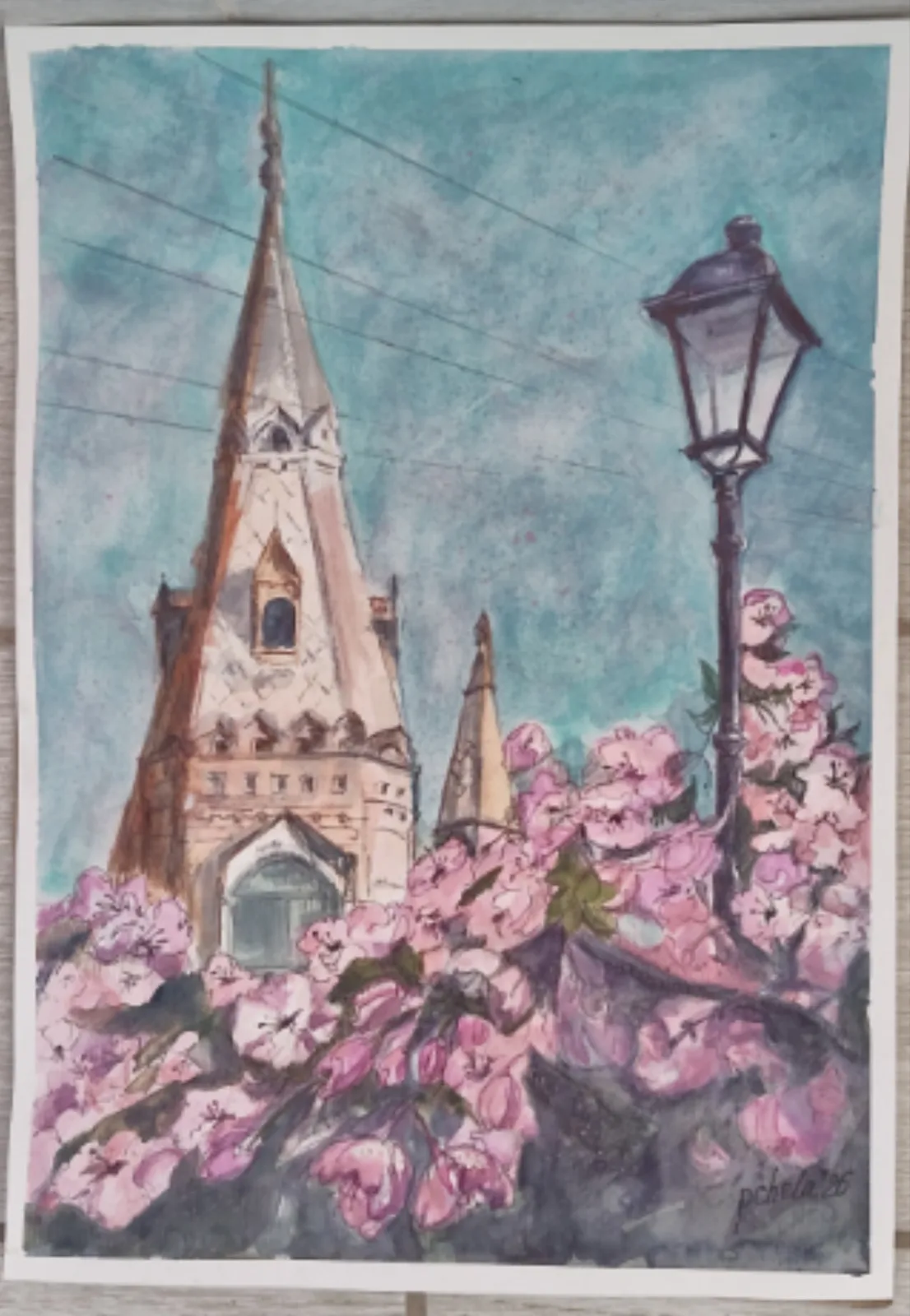 Дом офицеров и сакура