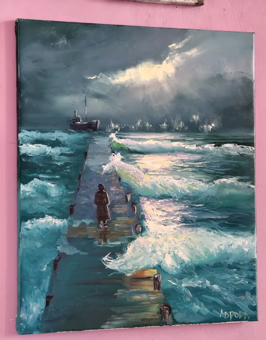 Картина «"Пристань"» — Аврора Уварова, Пейзаж, аукцион Artstore