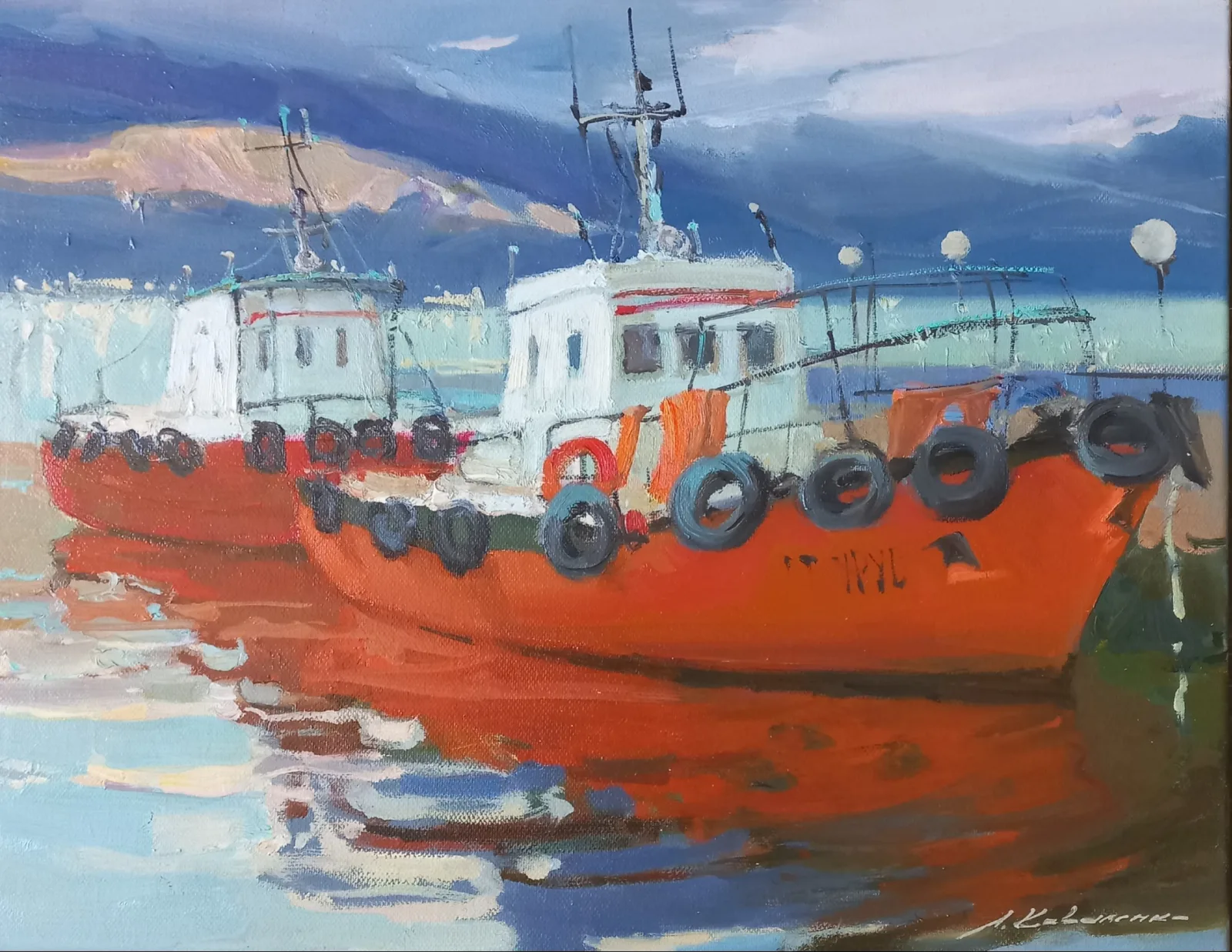 Картина «На причале» — Лина Коваленко, Пейзаж, аукцион Artstore