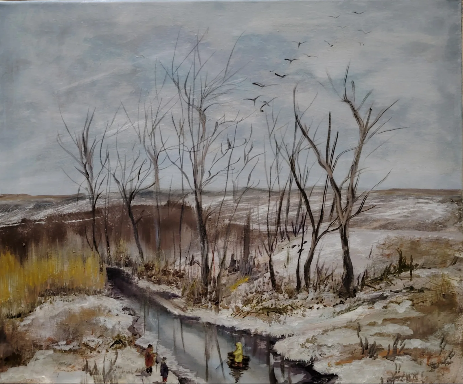 Картина «Испытание плота» — Антонина Шестакова, Пейзаж, аукцион Artstore