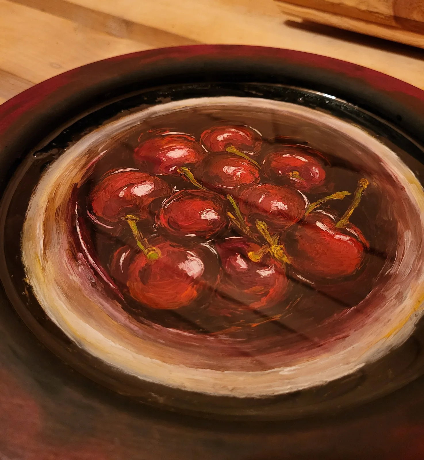 Картина «Зимняя вишня 🍒» — Елена Потапова, Натюрморт, аукцион Artstore