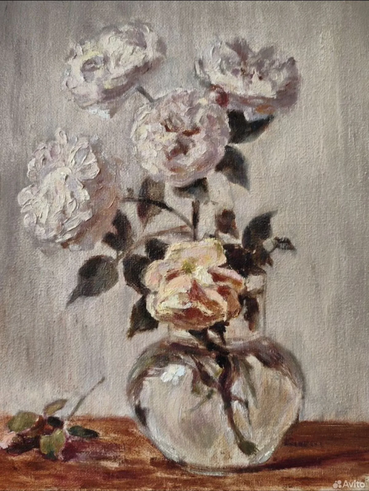 Картина «"Розы в стеклянном кувшине"» — Марина Петрикий, Натюрморт, аукцион Artstore