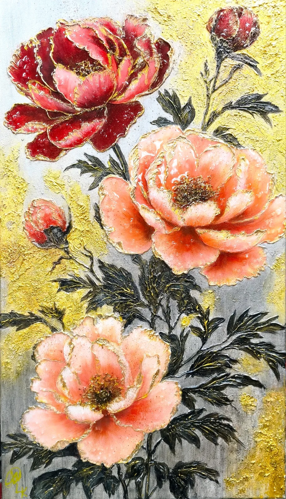 Картина «" Великолепие пионов"» — Лилия Комова, Абстракция, аукцион Artstore