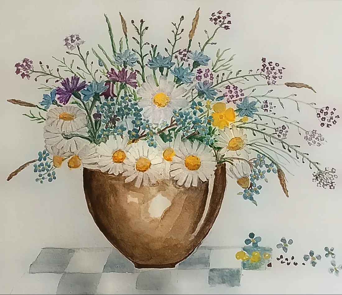 Картина «Ромашки» — Нина Каратаева, Натюрморт, аукцион Artstore