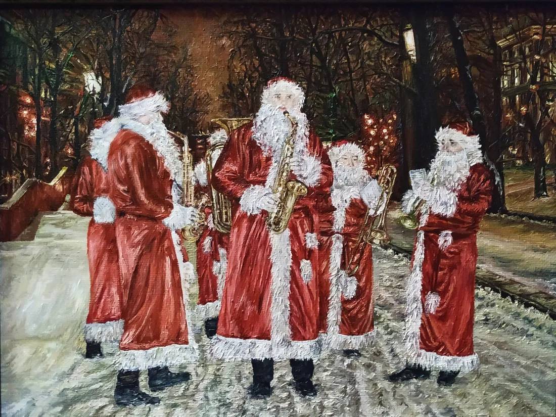 Картина «Новогодний блюз» — Виктория Попушой, Жанровая живопись, аукцион Artstore