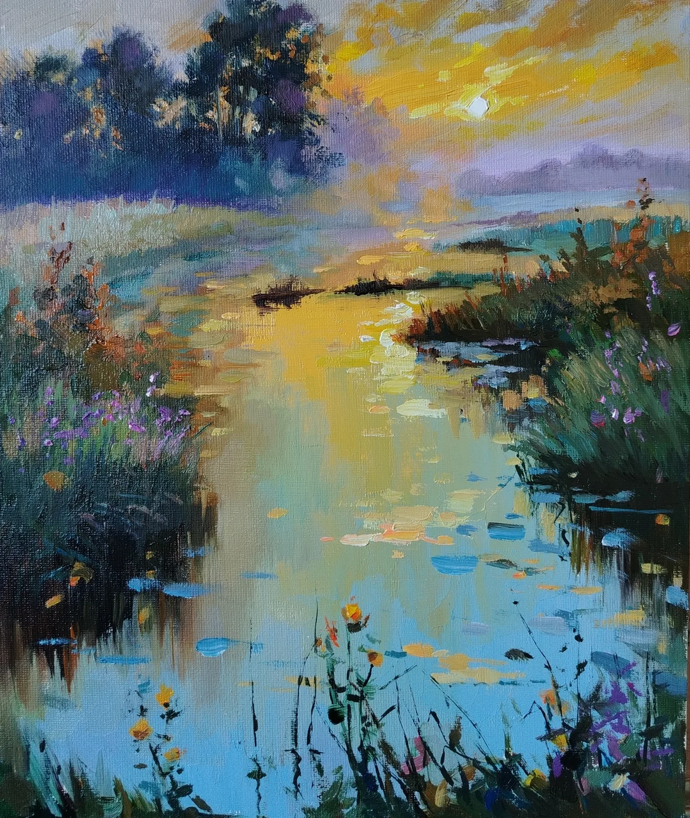 Картина «Вечер(по референсу)» — Юлия Барсова, Пейзаж, аукцион Artstore