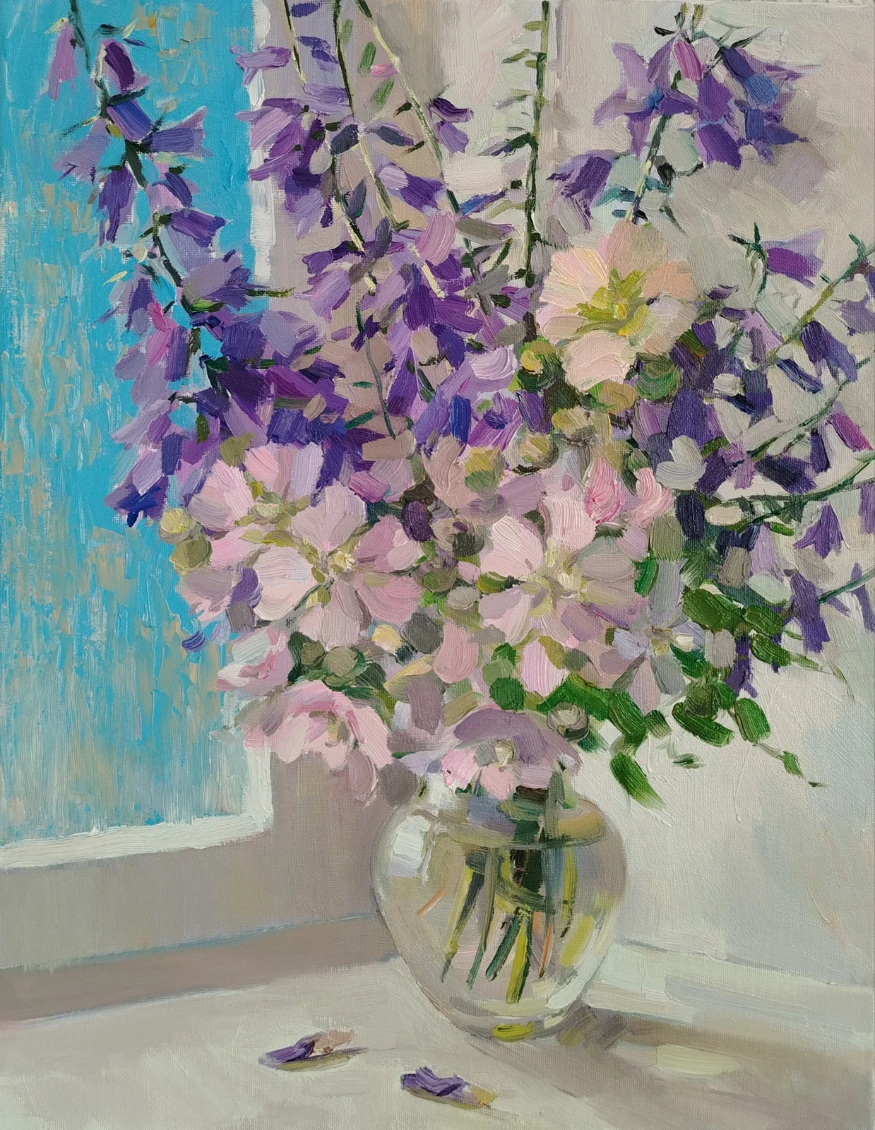 Картина «Этюд с колокольчиками» — Юлия Барсова, Натюрморт, аукцион Artstore