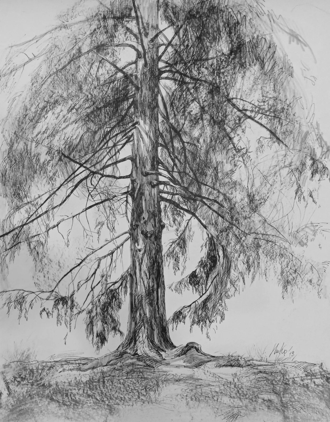 Картина ««Голубая ель»» — Нина Старцева, Пейзаж, аукцион Artstore