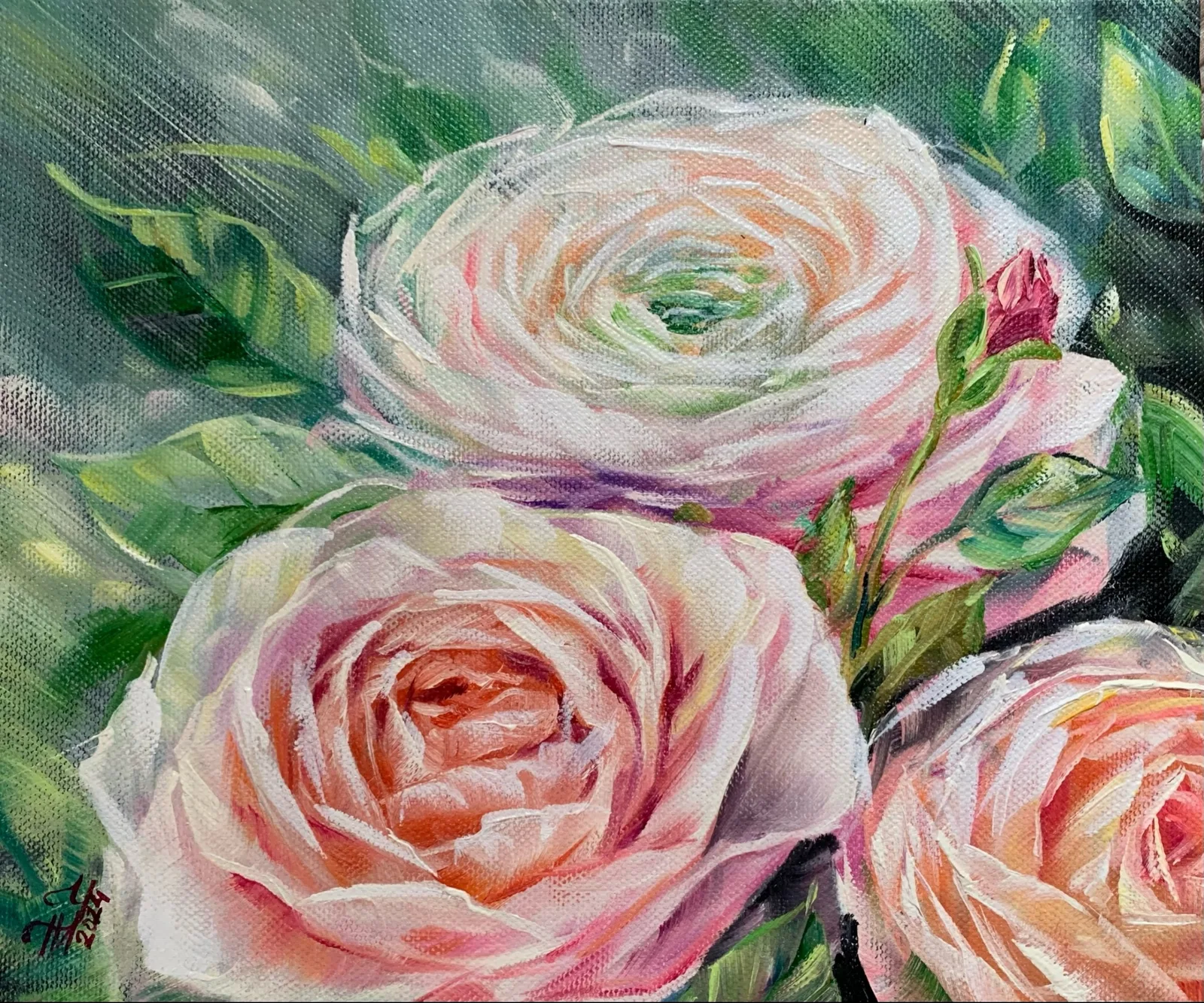 Картина «"Розы"» — Татьяна Устьянцева, Натюрморт, аукцион Artstore