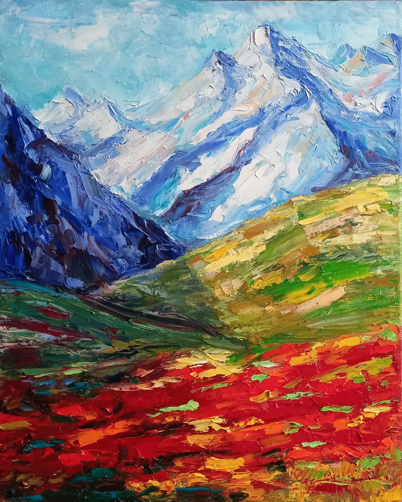 Картина «Альпийские луга» — Елена Малыхина, Пейзаж, аукцион Artstore